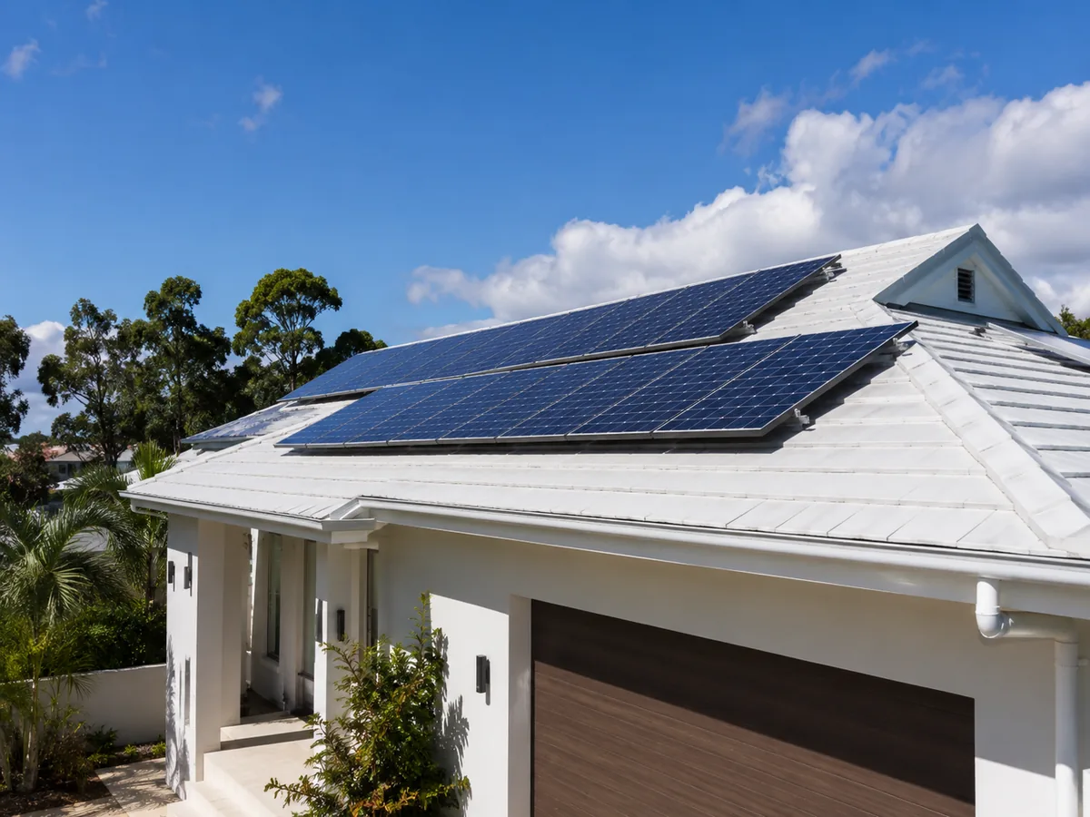 Foto de sistema solar fotovoltaico instalado