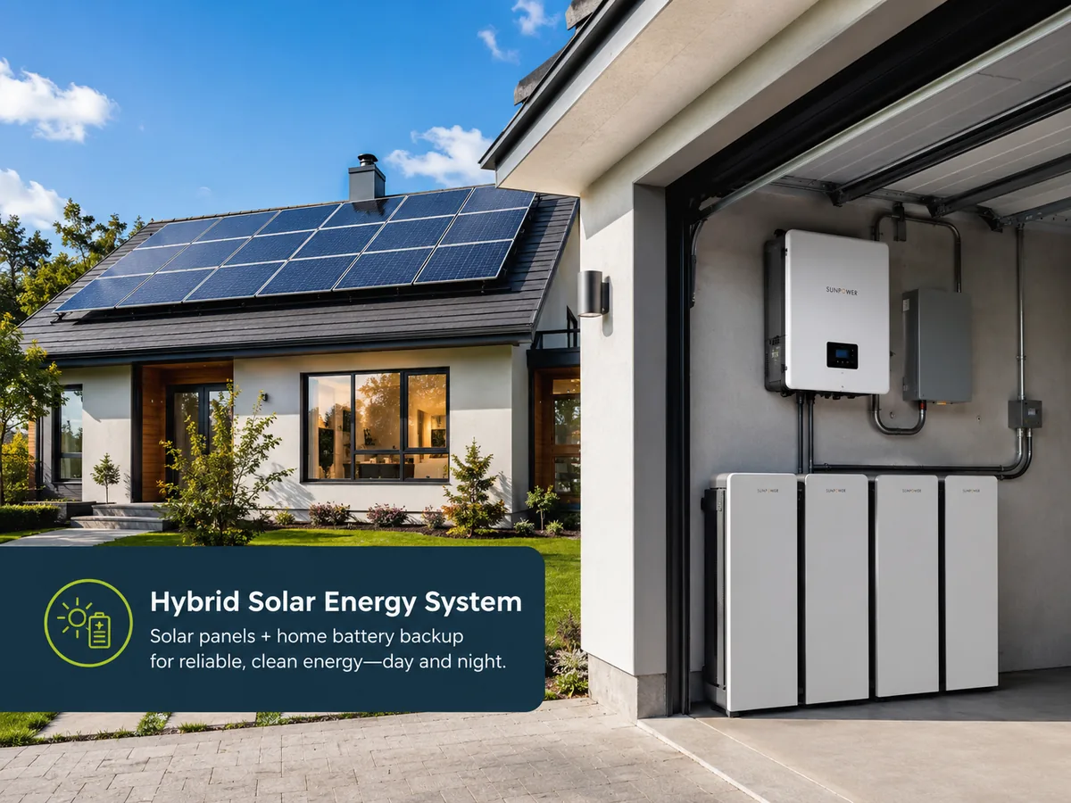 Sistema retrofit híbrido com inversor e baterias